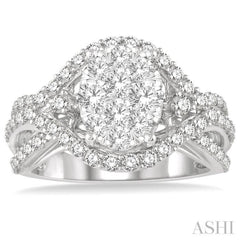 Oval Shape Lovebright Diamond Engagement Ring