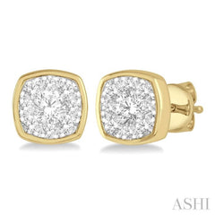 Cushion Shape Lovebright Essential Diamond Stud Earrings