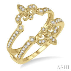 Fleur De Lis Diamond Insert Ring