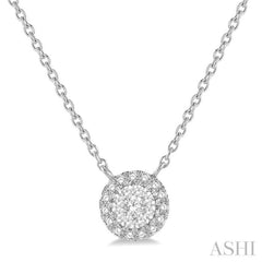 Round Shape Halo Lovebright Essential Diamond Necklace