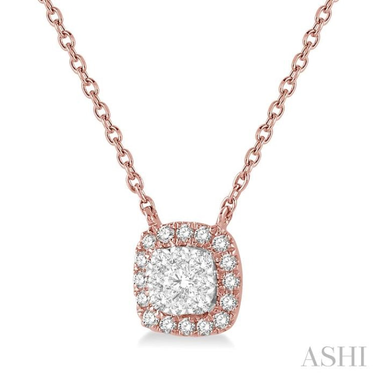 Cushion Shape Halo Lovebright Essential Diamond Necklace