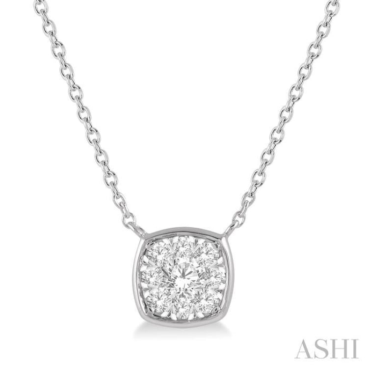 Cushion Shape Lovebright Essential Diamond Necklace