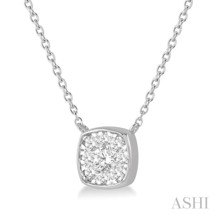 Cushion Shape Lovebright Essential Diamond Necklace