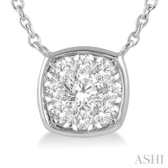 Cushion Shape Lovebright Essential Diamond Necklace