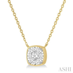 Cushion Shape Lovebright Essential Diamond Necklace