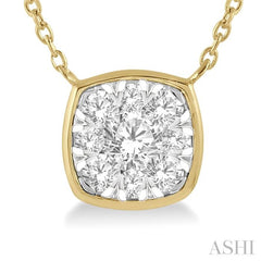 Cushion Shape Lovebright Essential Diamond Necklace