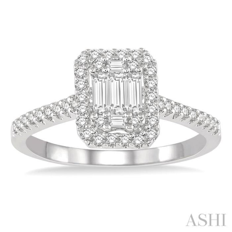 Halo Fusion Diamond Engagement Ring