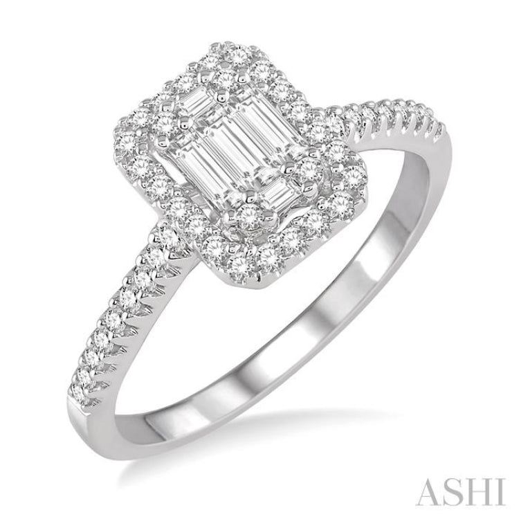 Halo Fusion Diamond Engagement Ring