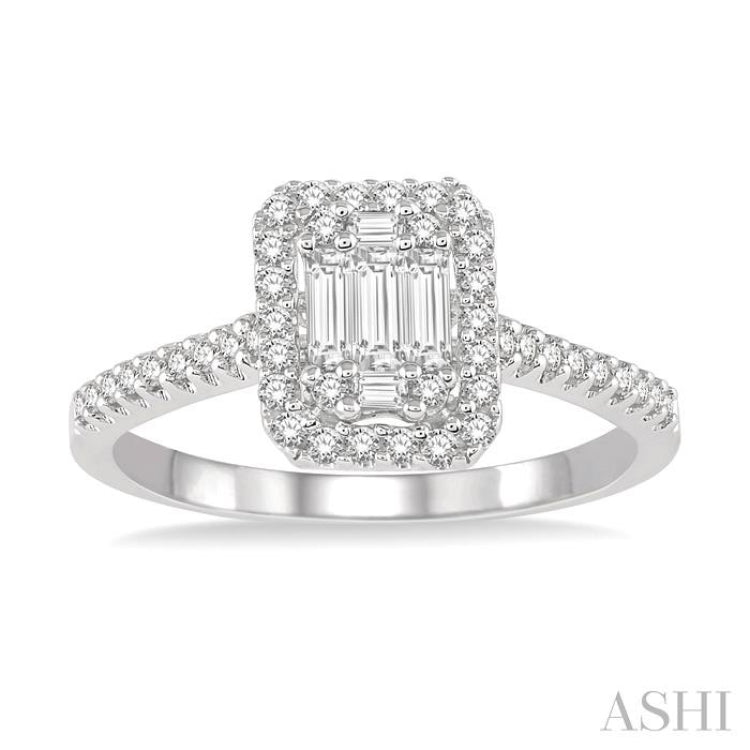 Halo Fusion Diamond Engagement Ring