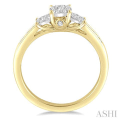 Round Shape Past Present & Future Lovebright Essential Diamond Ring