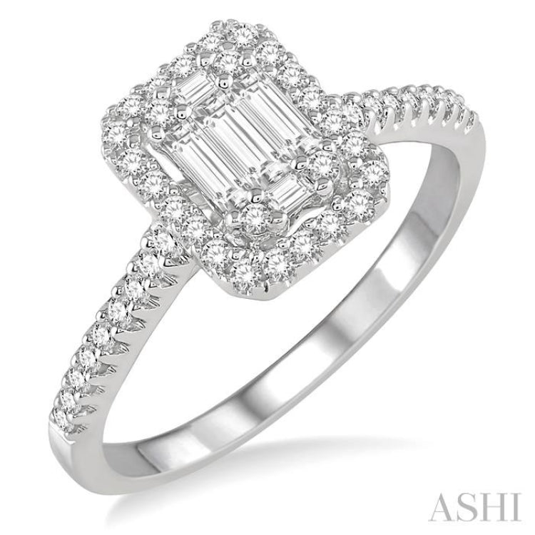 Halo Fusion Diamond Engagement Ring