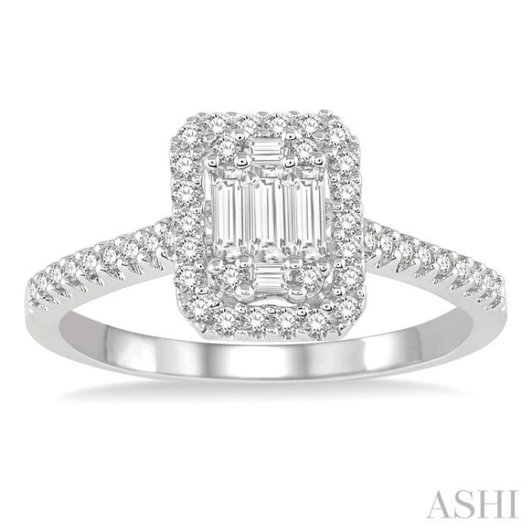 Halo Fusion Diamond Engagement Ring