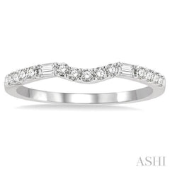 Curved Diamond Wedding Band