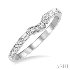 Curved Diamond Wedding Band