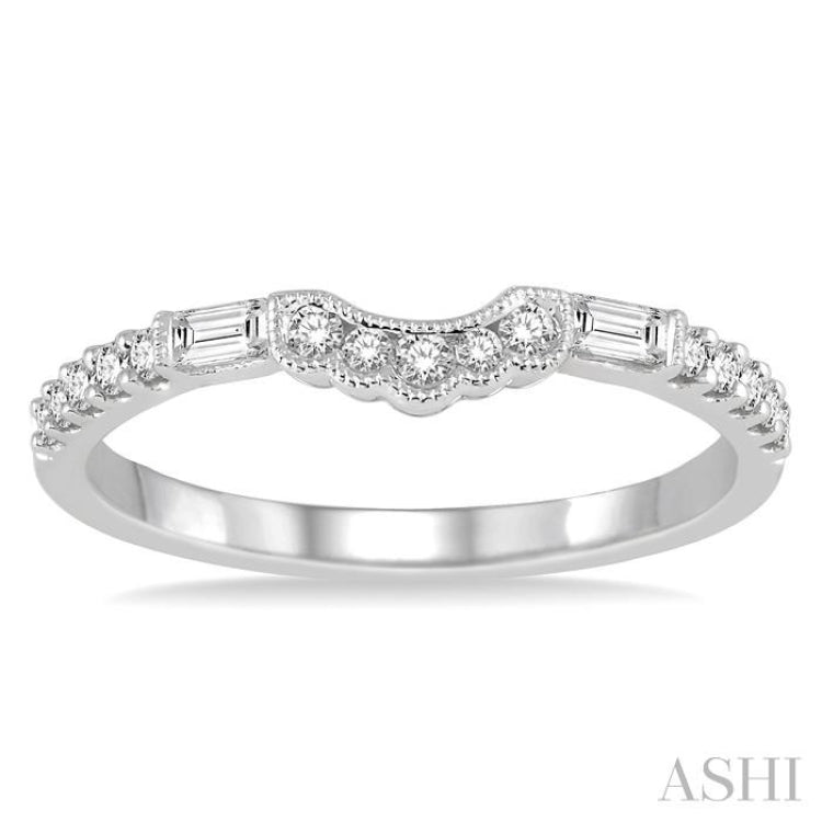 Curved Diamond Wedding Band