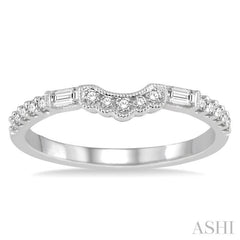 Curved Diamond Wedding Band