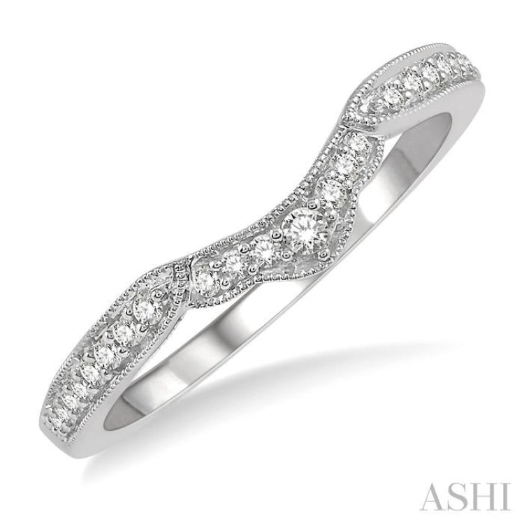 Curved Diamond Wedding Band