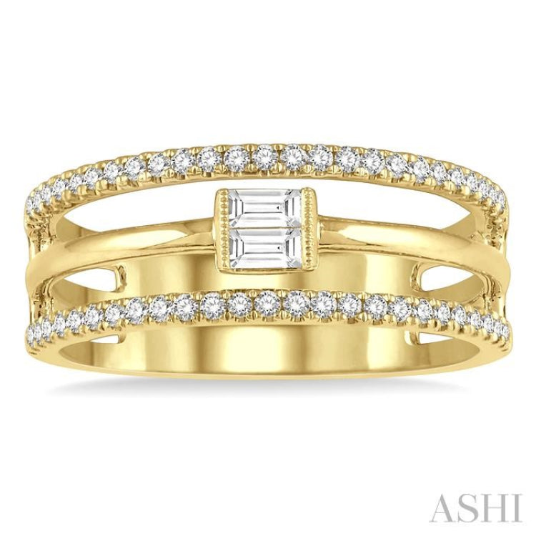 Baguette Diamond Layered Fashion Ring