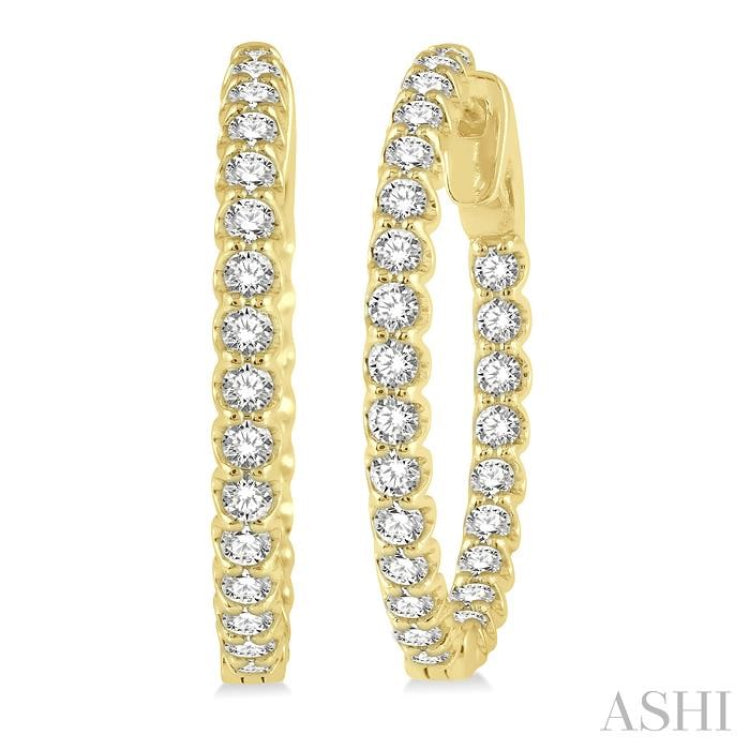 Inside-Out Diamond Hoop Earrings