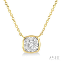 Cushion Shape Lovebright Essential Diamond Necklace