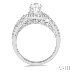 Marquise Shape Halo Diamond Engagement Ring