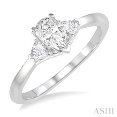 Pear Shape Semi-Mount Diamond Engagement Ring