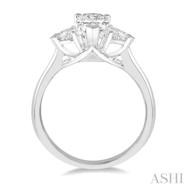 Pear Shape Semi-Mount Diamond Engagement Ring