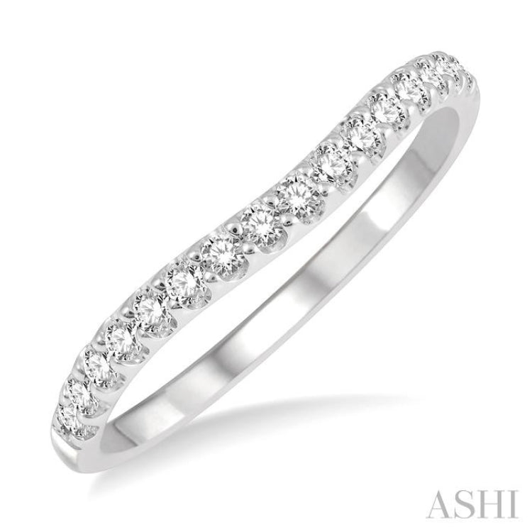 Curved Diamond Wedding Band