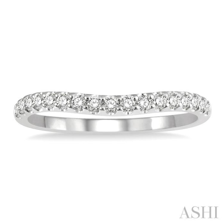 Curved Diamond Wedding Band