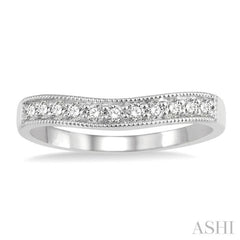 Curved Diamond Wedding Band