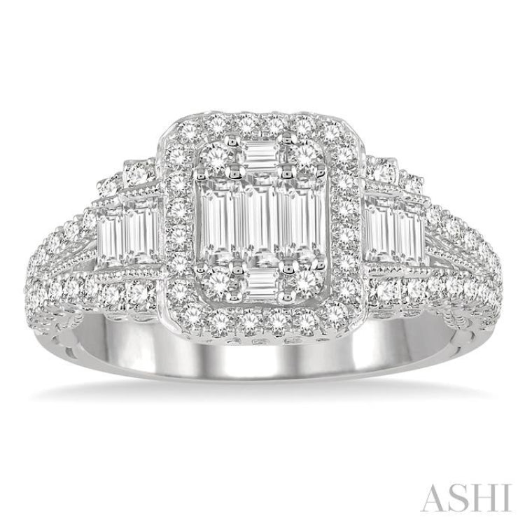 Halo Fusion Diamond Engagement Ring