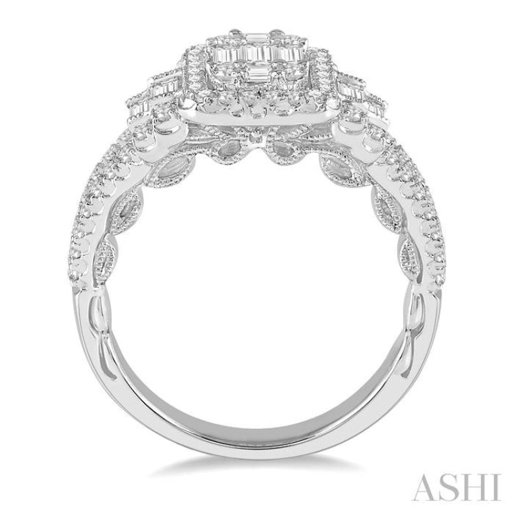 Halo Fusion Diamond Engagement Ring