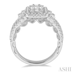 Halo Fusion Diamond Engagement Ring