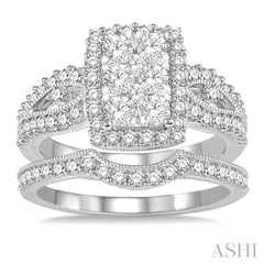 Halo Lovebright Diamond Wedding Set