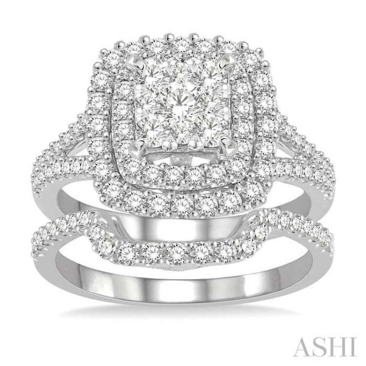 Halo Lovebright Diamond Wedding Set