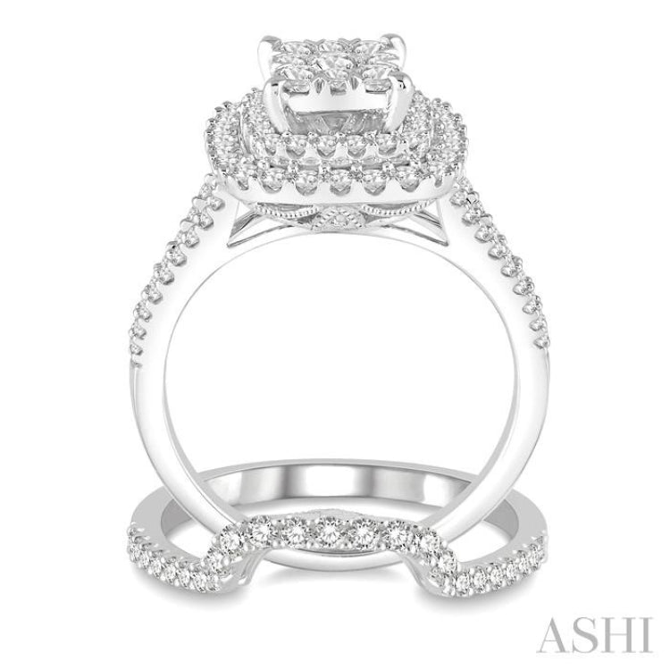 Halo Lovebright Diamond Wedding Set