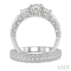 Past Present & Future Lovebright Diamond Wedding Set