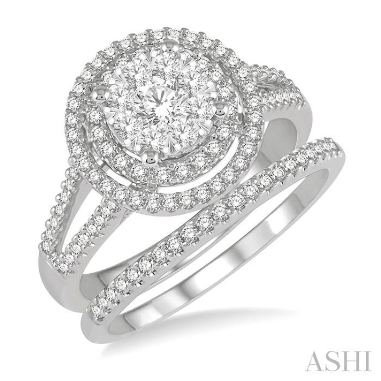 Halo Lovebright Diamond Wedding Set