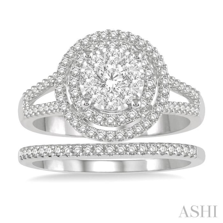 Halo Lovebright Diamond Wedding Set