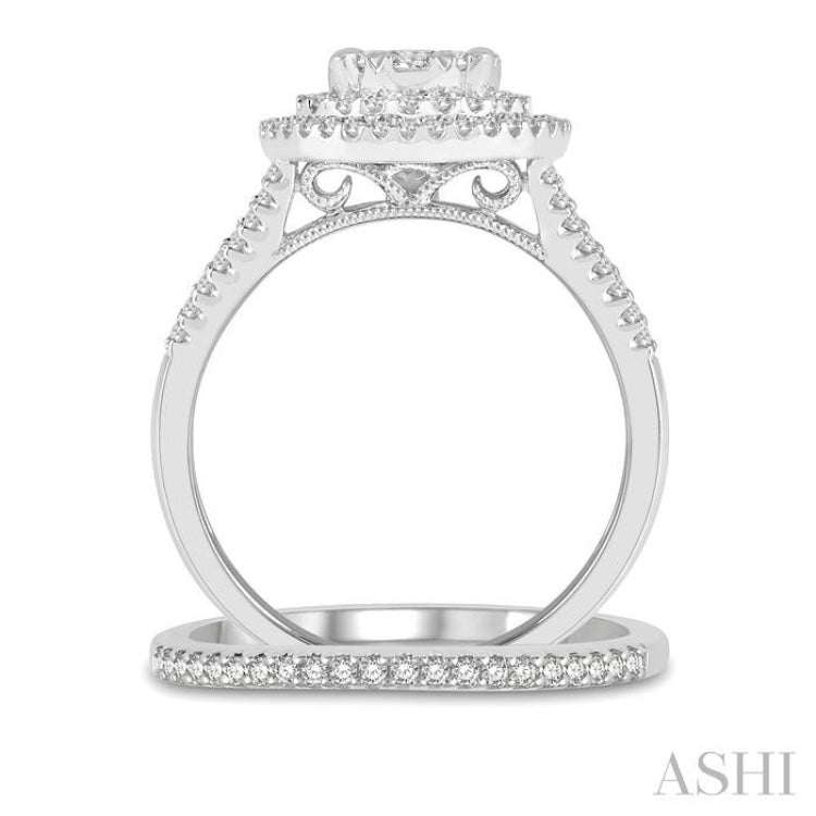 Halo Lovebright Diamond Wedding Set