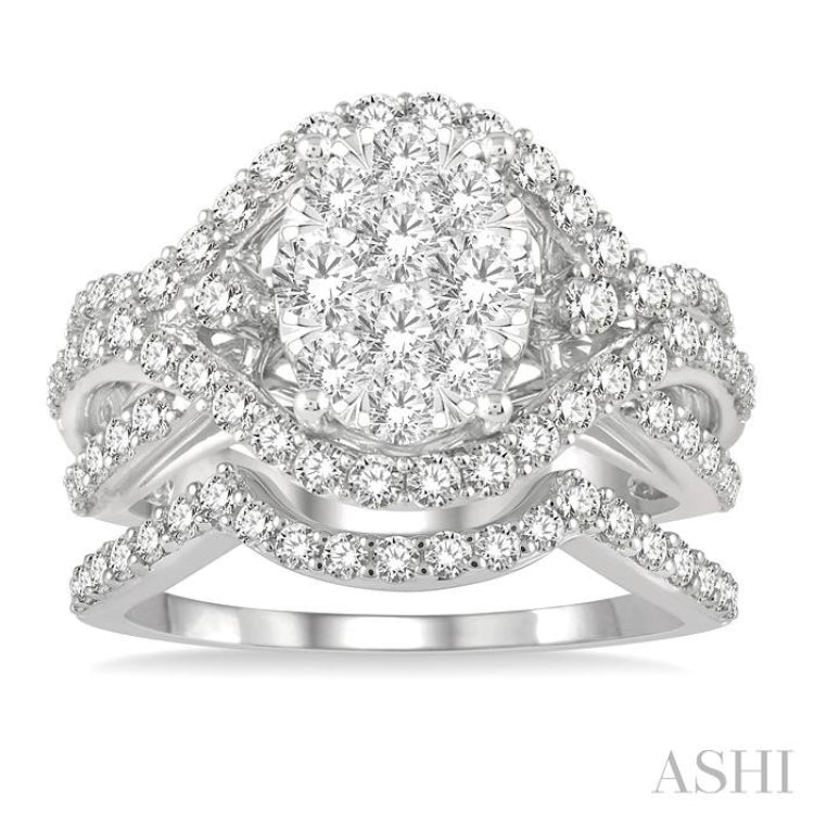 Oval Shape Lovebright Diamond Wedding Set