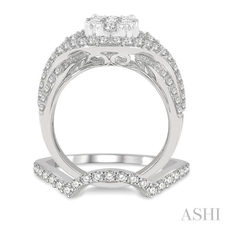 Oval Shape Lovebright Diamond Wedding Set