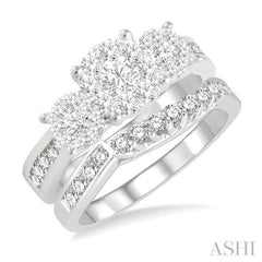 Past Present & Future Lovebright Diamond Wedding Set