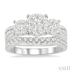 Past Present & Future Lovebright Diamond Wedding Set