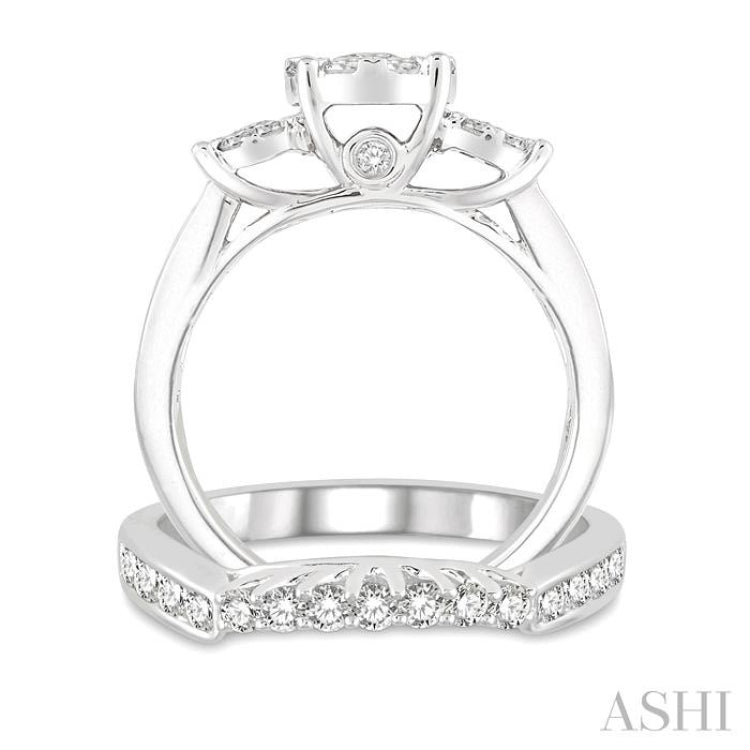 Past Present & Future Lovebright Diamond Wedding Set