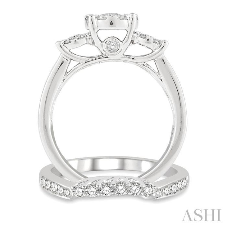 Past Present & Future Lovebright Diamond Wedding Set