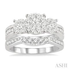 Past Present & Future Lovebright Diamond Wedding Set