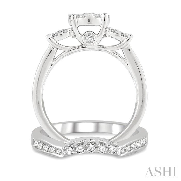 Past Present & Future Lovebright Diamond Wedding Set