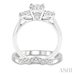 Past Present & Future Lovebright Diamond Wedding Set