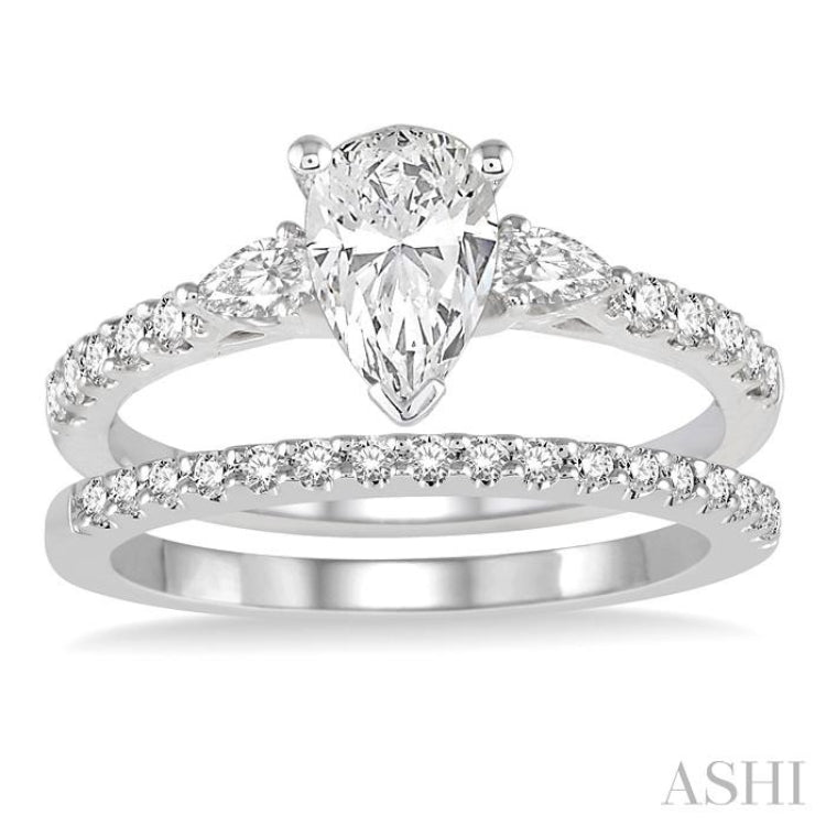 Pear Shape Diamond Wedding Set